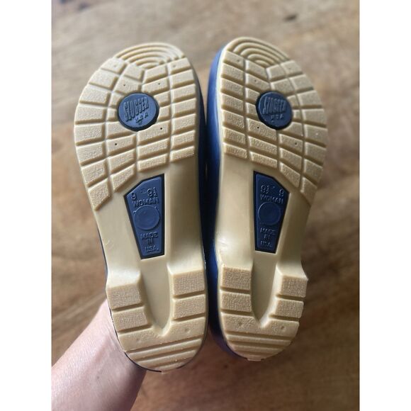 Sloggers Navy Blue Rubber Garden Clogs Women’s Size 9 Made in USA - Picture 5 of 8